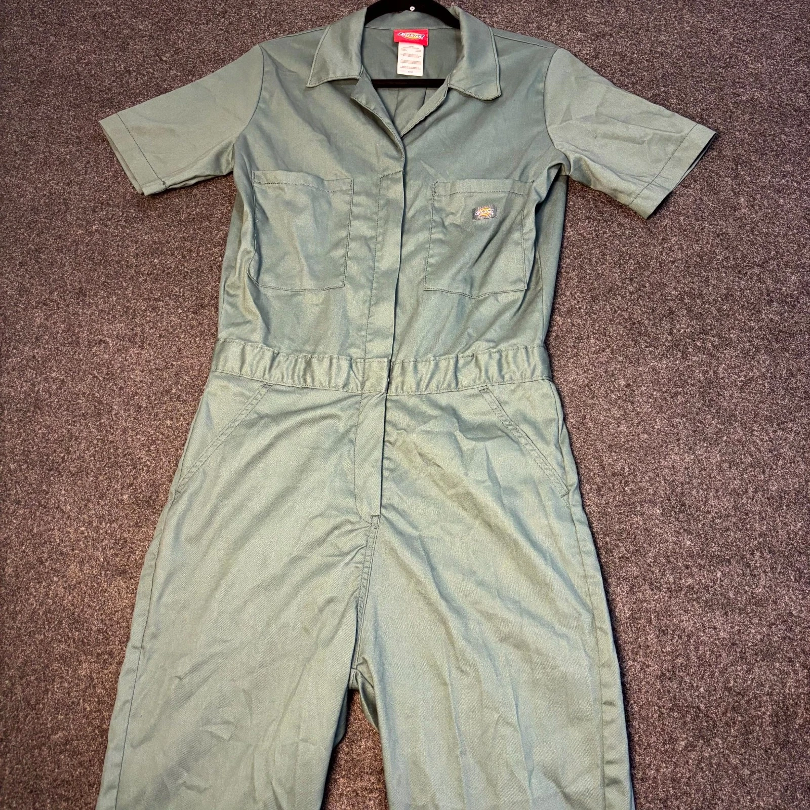 Dickies Coveralls Womens S Green FLEX Cooling Temp iQ Mechanic Uniform Jumpsuit - product detail image 1