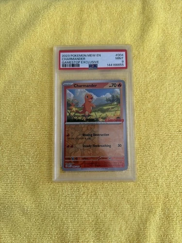 Graded PSA 9 Charmander - (GameStop Exclusive) 004/165 Reverse Holo Stamped 151