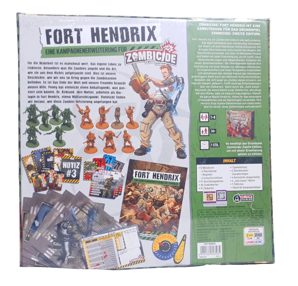 Zombicide zweite Edition Fort Hendrix Erweiterung Deutsch NEU - Bild 3 von 4