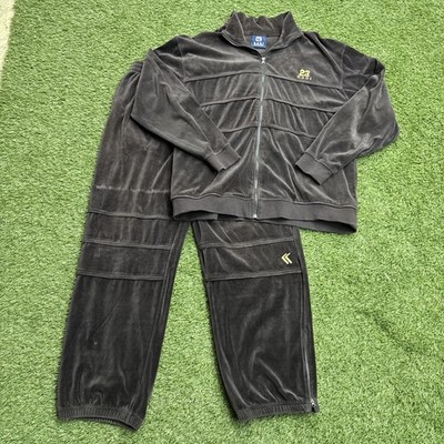 Karl Kani Velour Track Suit Mens Sz XL Brown Relaxed Fit Sweatsuit Karl Kani Velour Track Suit Mens Sz XL Brown Relaxed Fit Sweatsuit