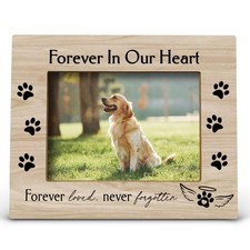 Forever in Our Heart Pet Memory Picture Photo Frame, Cat Dog Memorial Pictu...