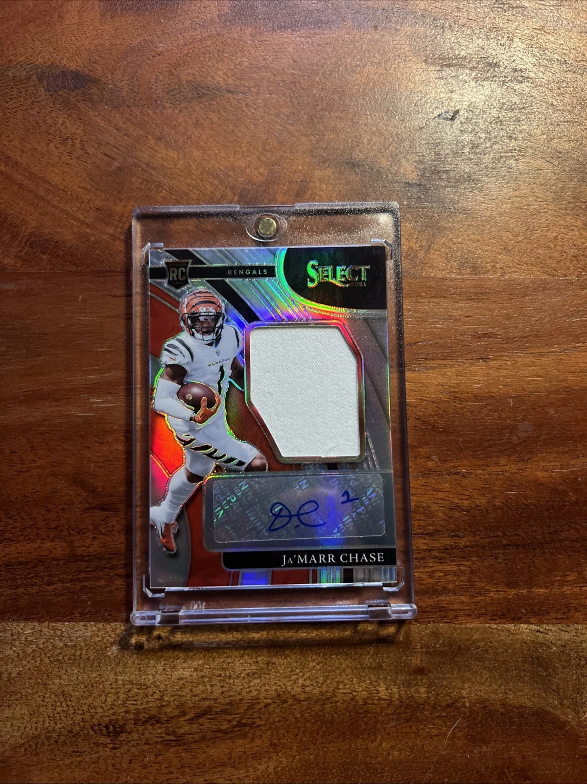 JaMarr Chase Panini Select Jumbo Rookie Signature Swatches #JRSJCH Base