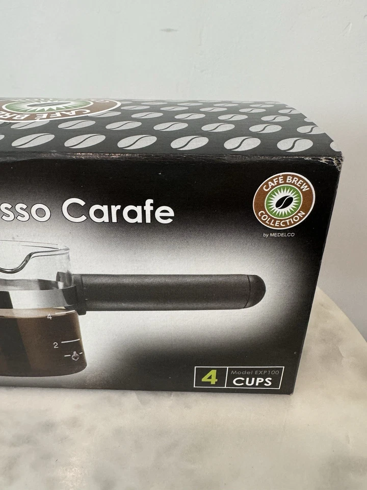 Repuesto de jarra de café espresso de vidrio Medelco, 4 tazas, se adapta a la mayoría de las máquinas de café espresso Foto 3 de 4
