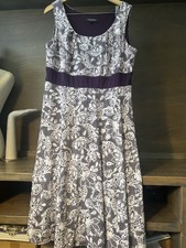 Perceptions New York Womens Sleeveless SCOOP NECK Dress Size 1X Purple&WHITE
