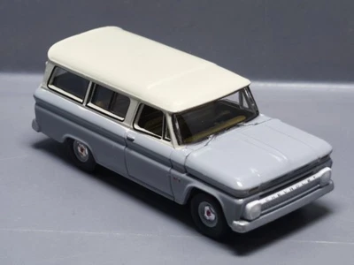 Auto World Premium series 1966 Chevrolet Suburban, gray body with white (A31) - Photo 1/4