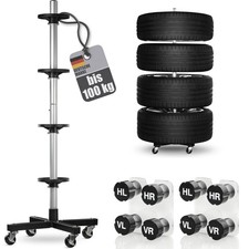 Felgenbaum fahrbar für Autoreifen Felgenständer Reifenständer Reifenbaum 225 mm