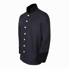 US Civil War 100 Wool Sack Coat Navy W Color Cuff Collar 7 Buttons