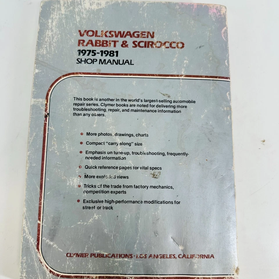 Foreign Books Vw Volkswagen Rabbit Scirocco 1975-1981 Shop Manual Guide - Image 3 of 4