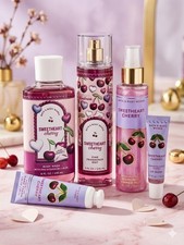 Bath  Body Works SWEETHEART CHERRY 5-Piece Full Body Care Set - NEW  UNUSED