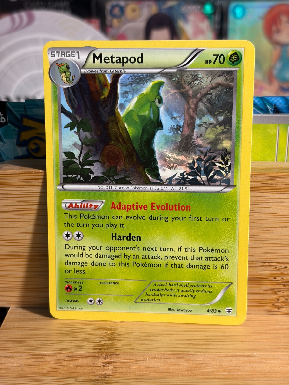 METAPOD 4/83 Generations 20th Anniversary Regular Pokemon TCG Lightly Played
