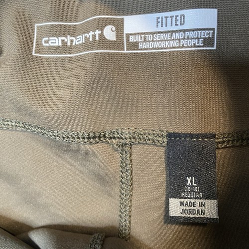 Carhartt Force Fitted Lightweight Leggings Womens XL Ankle Length Army Green - Picture 3 of 14