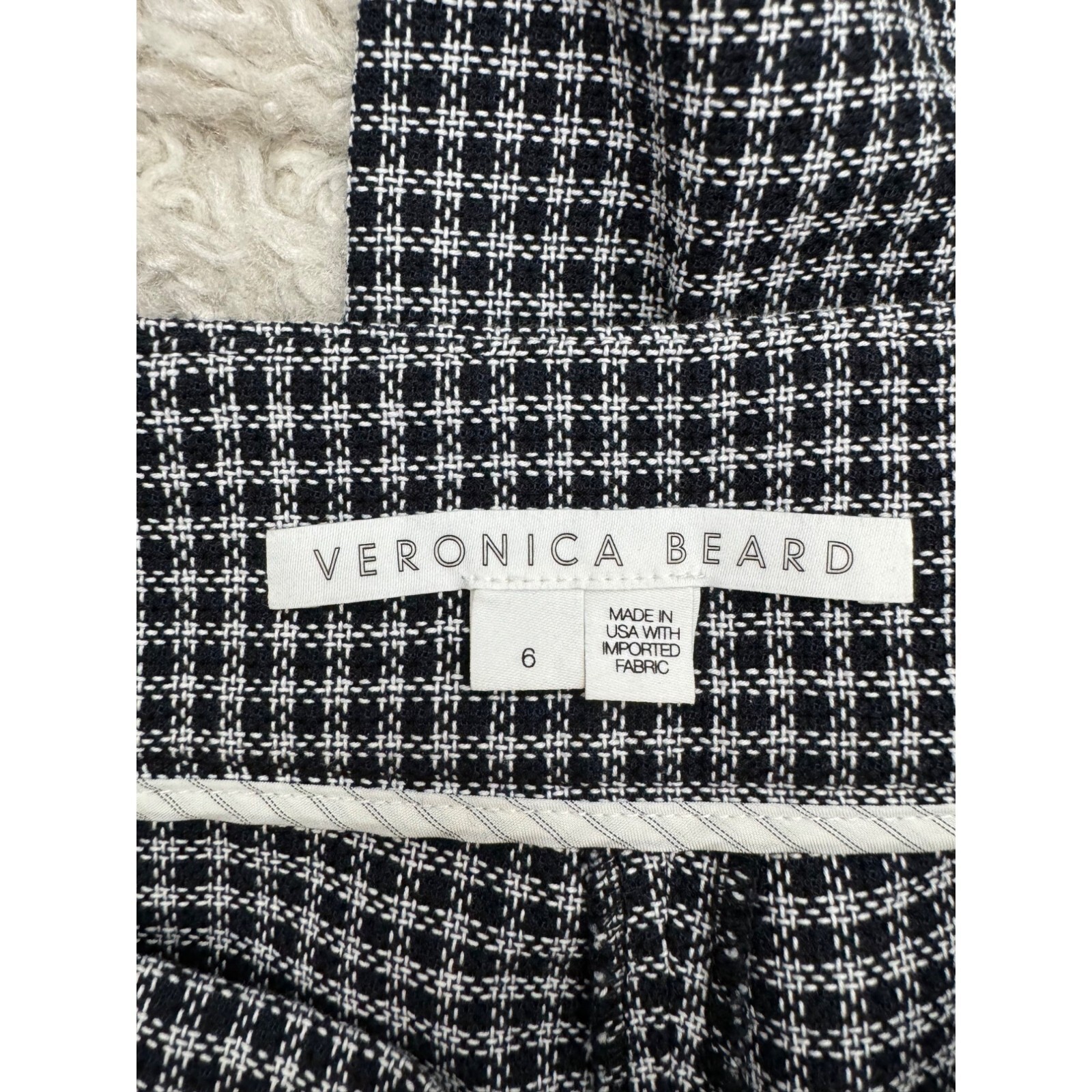 Veronica Beard Houndstooth pattern cropped straig… - image 2