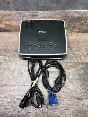 #ad #ad InFocus IN1100 Black 1800 ANSI Lumens w lamp 967H READ *TESTED WORKING* C $49.00