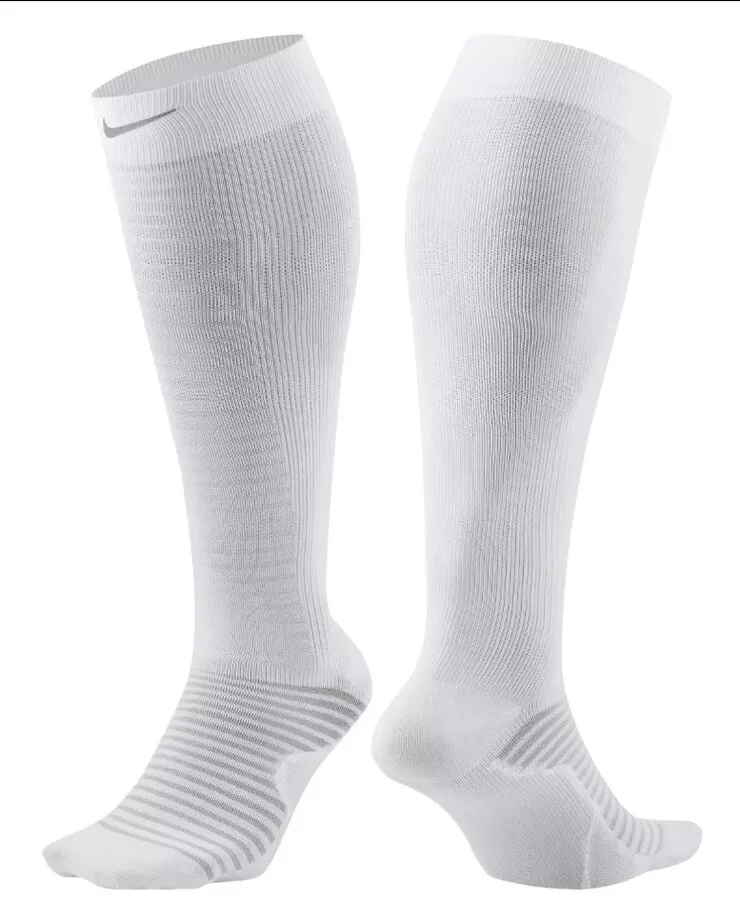 NIKE RUNNING SPARK OTC COMPRESSION SOCKS DB5471 100 WHITE 10 11.5