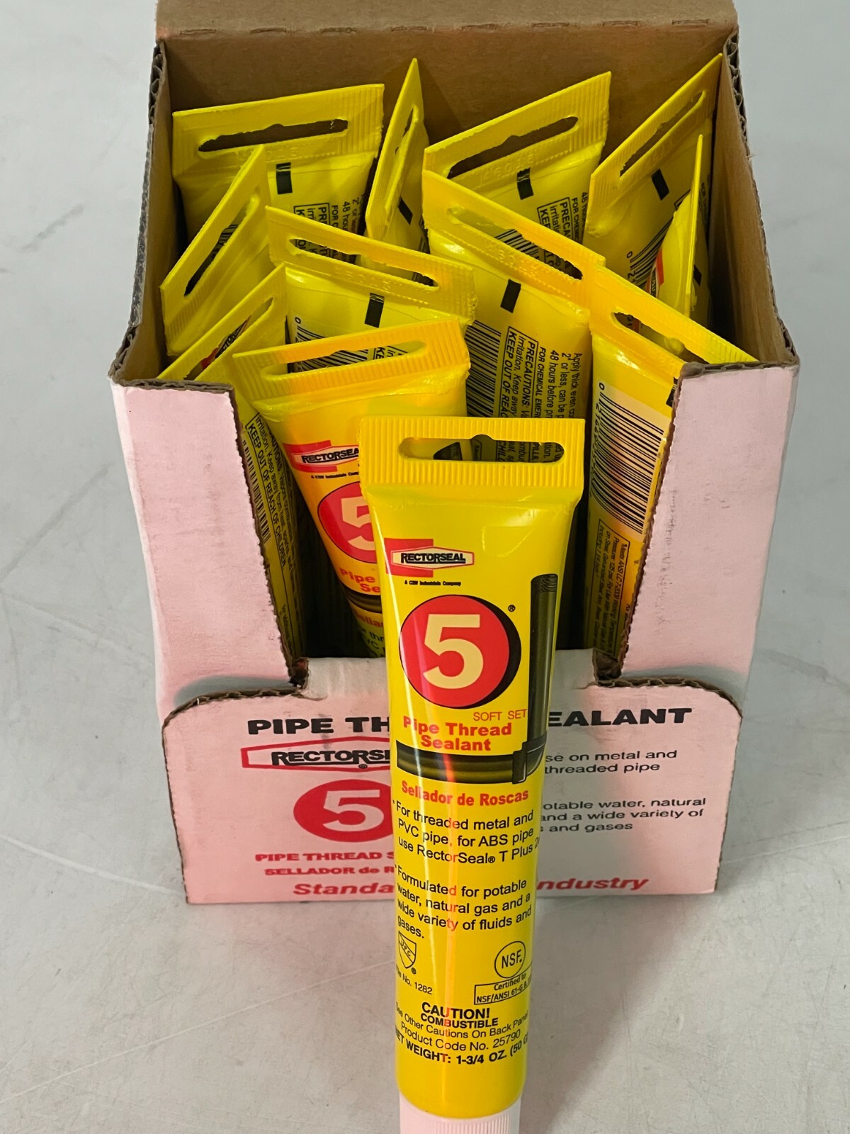 CASE OF 12 RectorSeal #5 Metal & PVC Thread Seal Pipe Sealant 701563