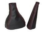 <!--F#f_0-->Gear Handbrake Boot For Holden Barina SB 1994-2000 Leather Red Stitching (For: Holden)<!--F/-->