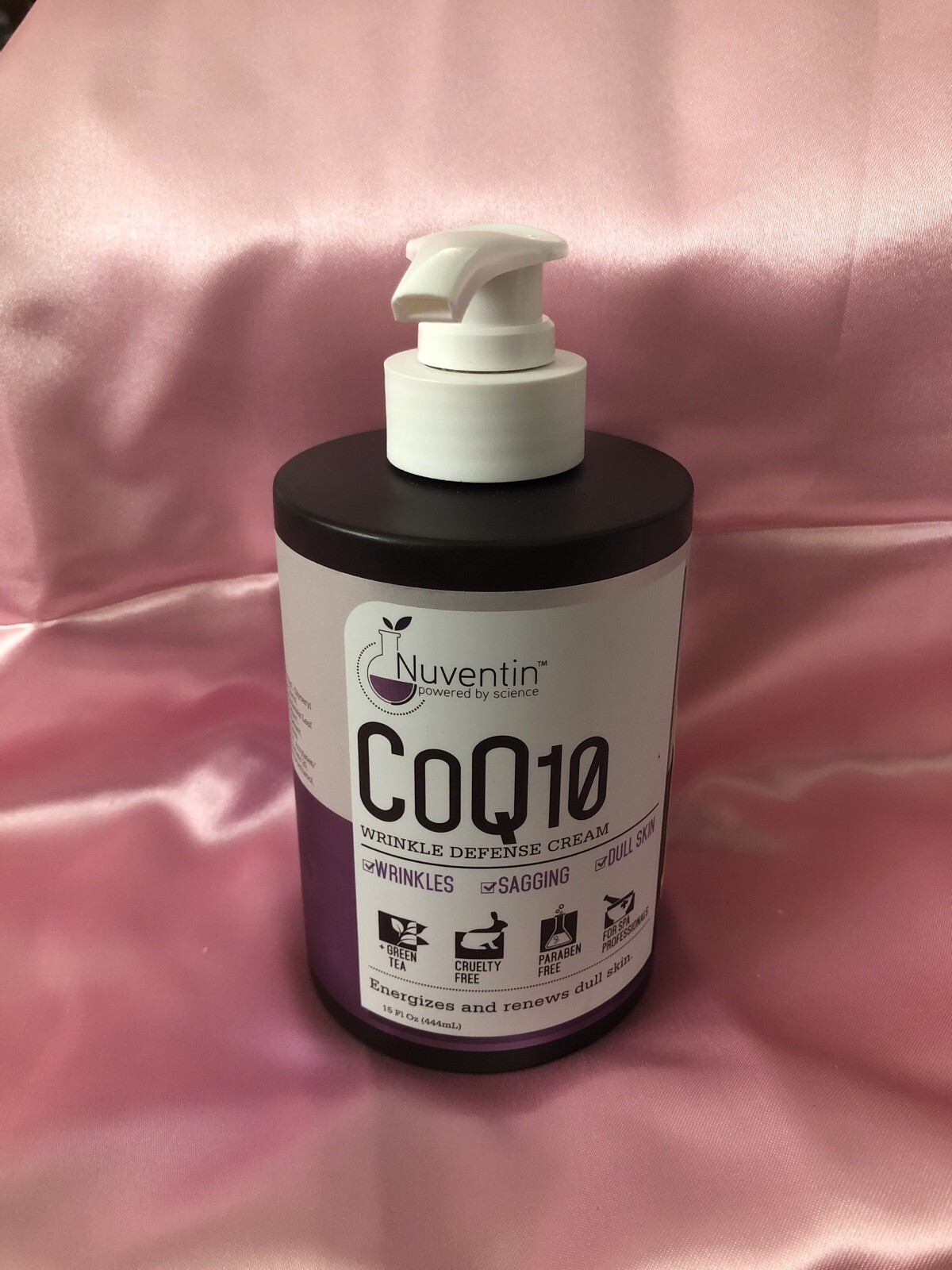 NEW Nuventin CoQ10 Wrinkle Defense Cream Energizes Renews 15 fl oz Pump