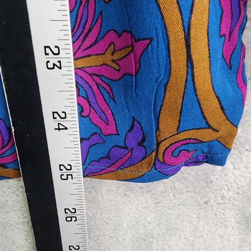 Womens Christian Dior Blouse Multicolor Geometric Print Long Sleeve Size 10 - Picture 7 of 8