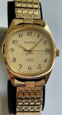 Vintage Cardinal Watch 17 Jewels Shockproof Manual Wind Cal. 2614.2H RUSSIAN