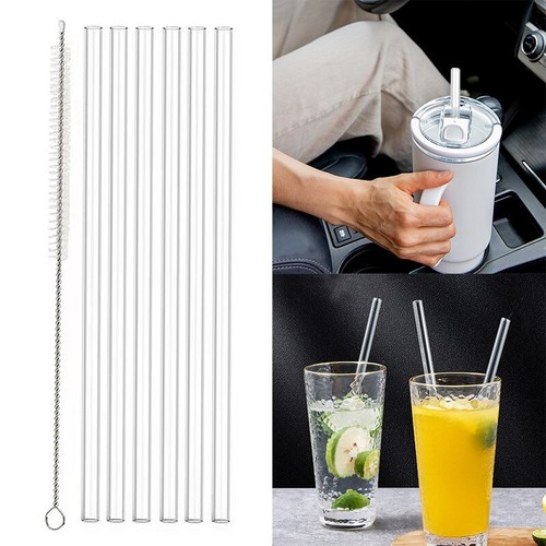 Vaso de viaje de pajita de repuesto transparente taza larga de 40 oz apto para Stanley 6 piezas - Imagen 13 de 15