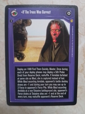 If The Trace Was Correct - Star Wars CCG Karte (Entziffern)