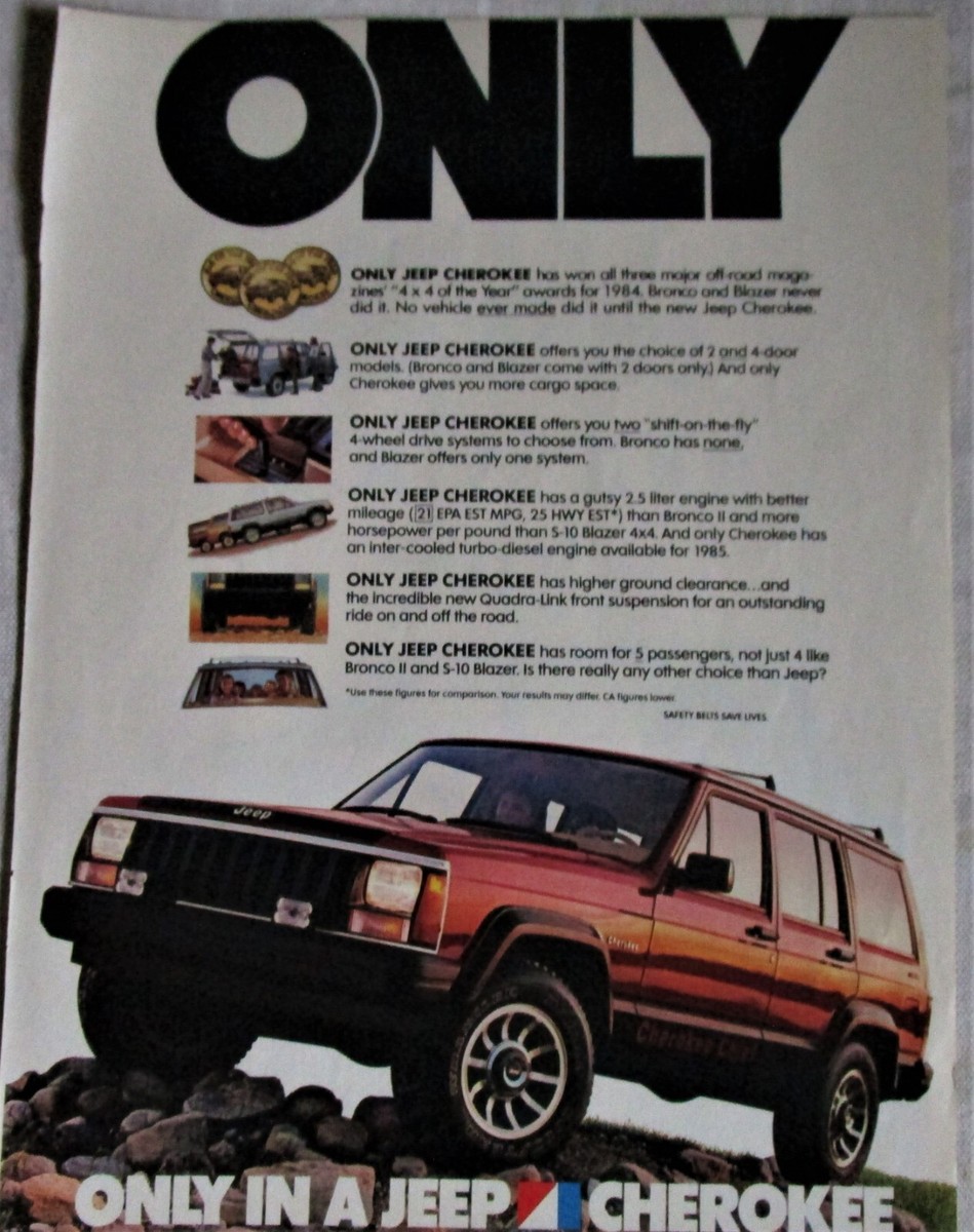 1984 AMC Jeep Cherokee ad | eBay
