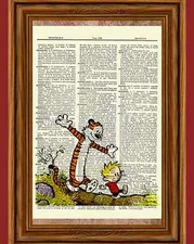 Calvin and Hobbes Dictionary Art Print Book Page Picture Poster Comic Book Decor