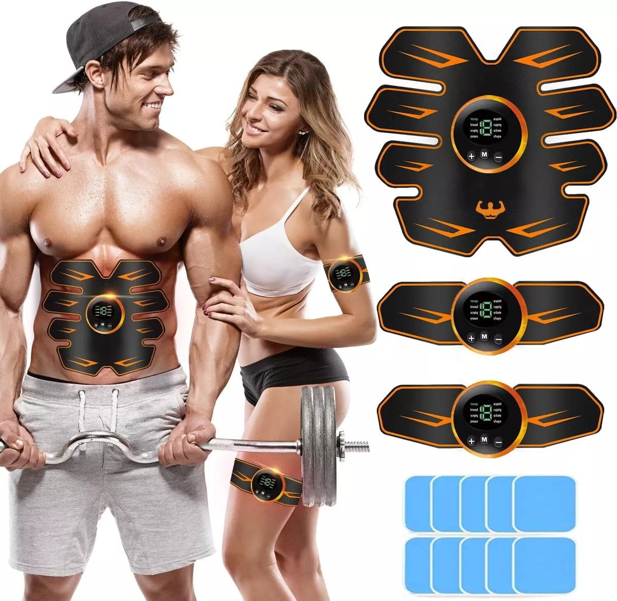 WUGEIN, EMS Ceinture Abdominale Electrostimulation, 8 Modes Utilisation, Neuf