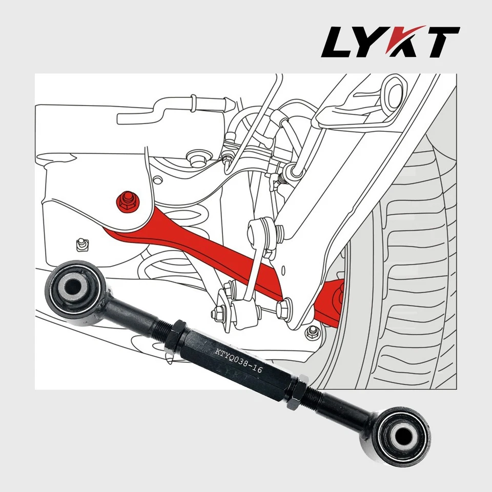 LYKT 2pcs Rear Adjustable Toe Kit for VW Golf、GTI、Tiguan、Jetta&S3、A3、TT、RS3、Q3 - Изображение 2 из 4