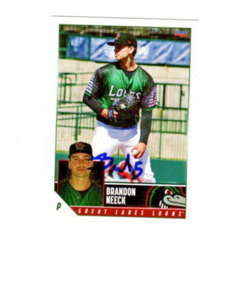 Brandon Neeck 2024 Great Lakes Loons signed autograph baseball card Mount Kisco