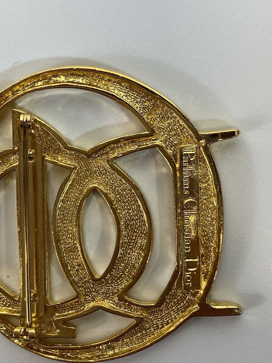 Vtg Christian Dior Gold Logo Brooch | eBay Vtg Christian Dior Gold Logo Brooch | eBay
