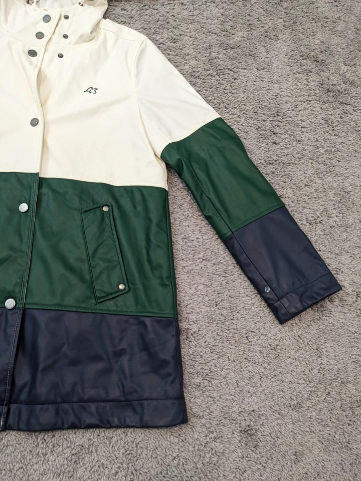 Abrigo de lluvia Lucky Brand para mujer túnica pequeña con capucha cortavientos frente a presión Foto 2 de 4