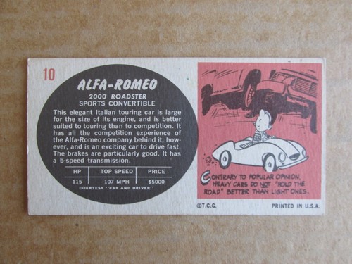 1961 TOPPS SPORTS CARS CARD SINGLES COMPLETE YOUR SET PICK CHOOSE - Picture 15 of 97