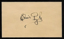 Ernie Pyle Autograph Reprint On Genuine Original Period 1940s 3X5 Card 