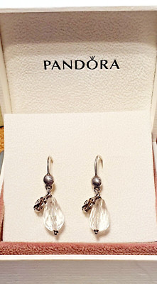 PANDORA Ohrhänger 925er Sterlingsilber mit Bergkristall