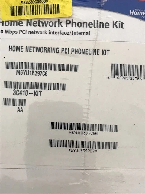 3Com 3C410-KIT Home Connect Home Network Phoneline Kit NEW - Image 2 of 2
