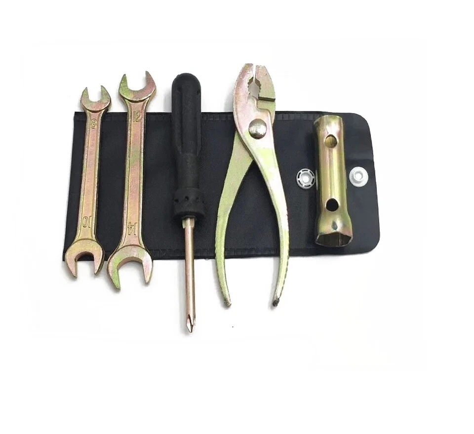 Комплект инструментов для удаления гаечных ключей гаечных ключей плоскогубцев отверток свечей зажигания мотоциклов - Изображение 4 из 4