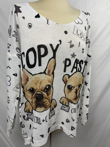Maglione oversize con cani