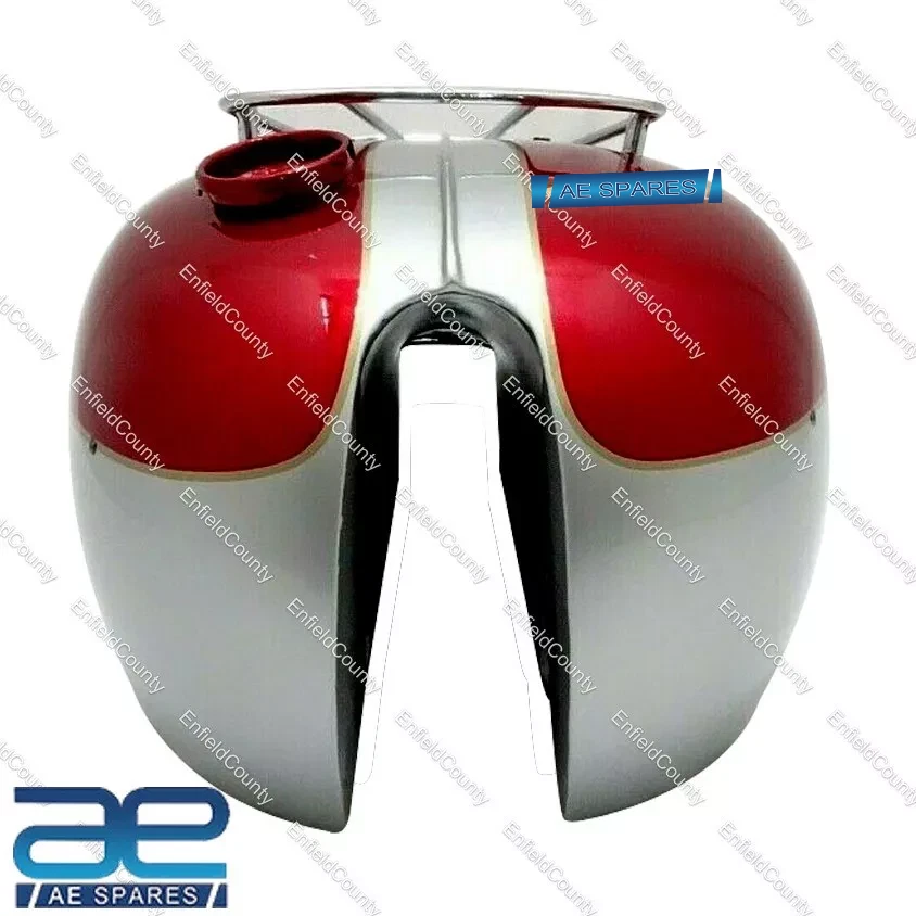 Per Triumph T120 Bonneville Ciliegia & Argento Dipinta Benzina Fuel Serbatoio - Immagine 3 di 4