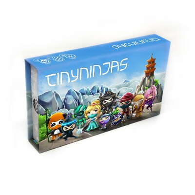 Tiny Ninjas (Base Game) 1-2 Player Card & Dice Game, Transforming Gamebox