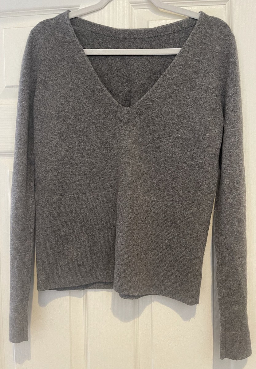 トップス 10s archive balenciaga Vneck knit grey Destroyed V