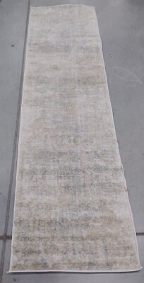 BEIGE / SLATE 2'-1'' X 8' Damaged Binding Rug Reduced Price 1172708519 ADR207B-28