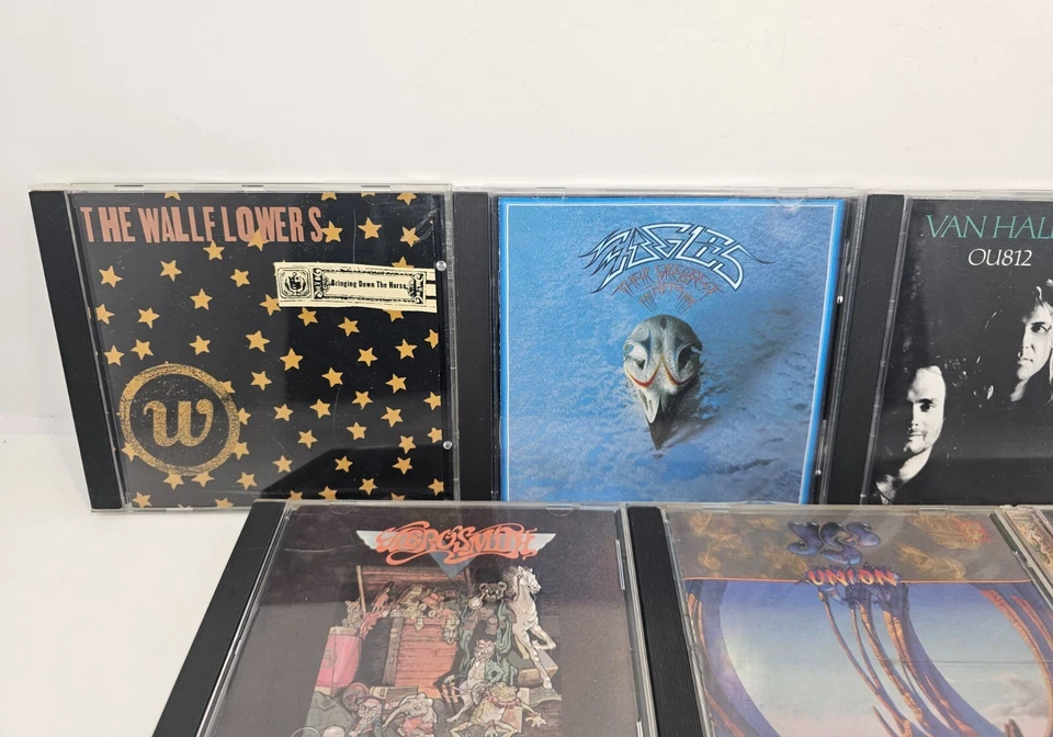 Лот из 7 рок компакт-дисков Van Halen Aerosmith The Eagles Yes Union Wallflowers Spin Doct - Изображение 4 из 4