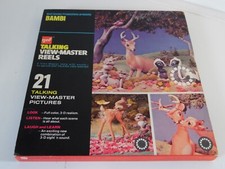 Vintage GAF Talking View Master Reels Walt Disney BAMBI w/Book
