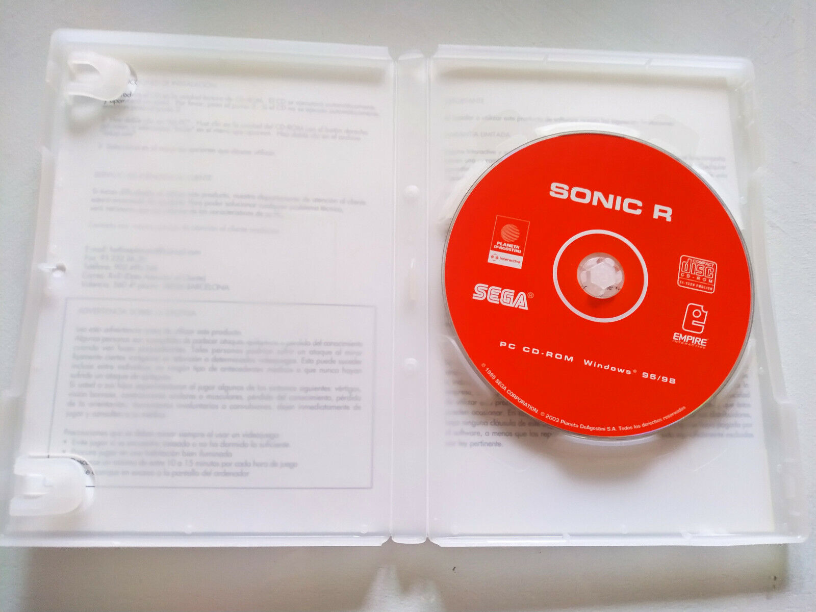  Sonic R : MADE FOR SEGA PC FOR COMPUTER PC CD-ROMS: Video Games