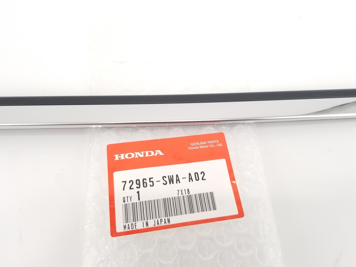 New Genuine OEM Honda 72965-SWA-A02 Upper Drip Molding Left Rear