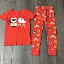 Old Navy Boo Crew Pajama Set Halloween Short Sleeve Sleepwear Cotton 3T