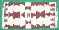 VTG NATIVE INDIAN NAVAJO RUG FOLK ART TEXTILE ROSE SMITH SADDLE BLANKET HUBBEL
