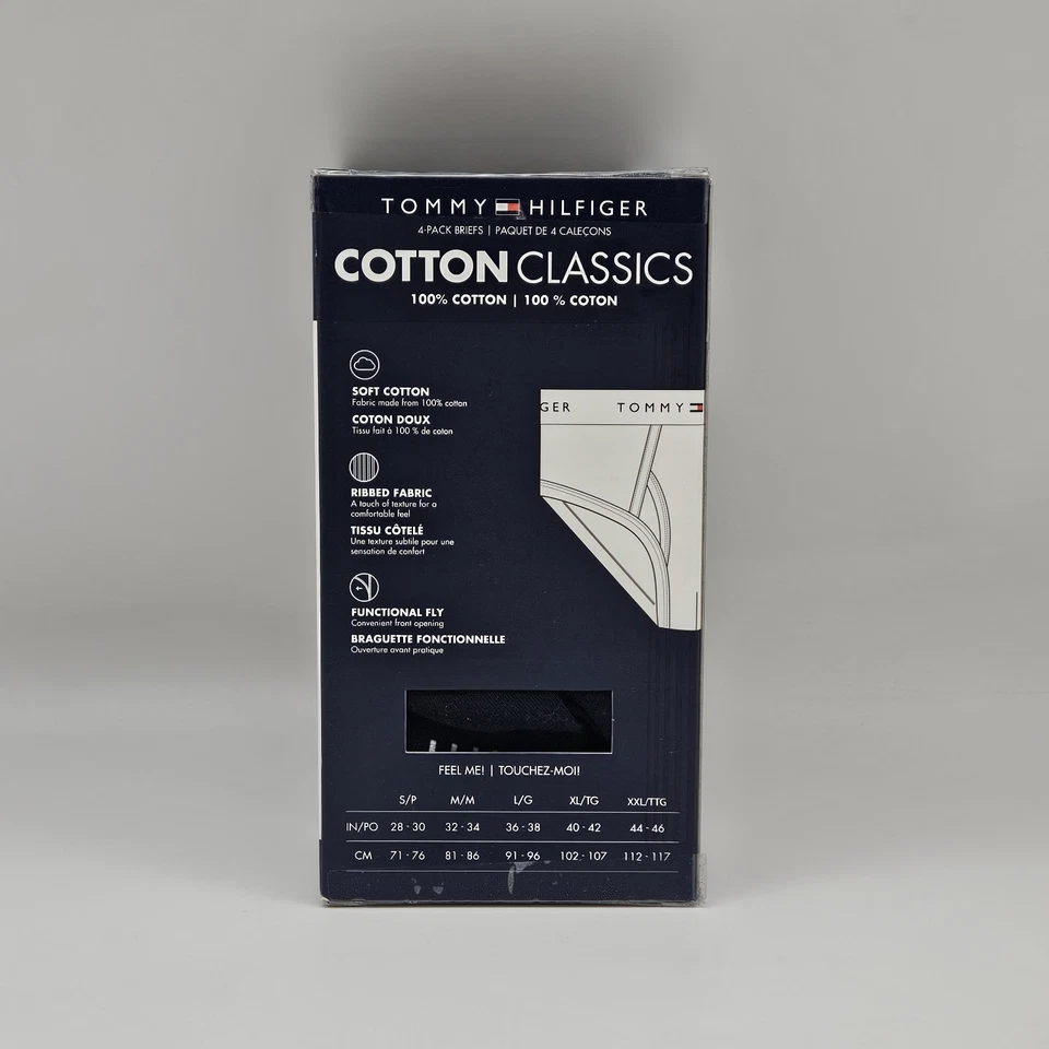 Paquete de 4 calzoncillos elásticos clásicos de algodón para hombre TOMMY HILFIGER M L surtidos Foto 3 de 4
