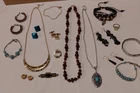 Nice Wearable Vintage & Costume Jewelry Lot Necklaces Earrings Pins Bracelets